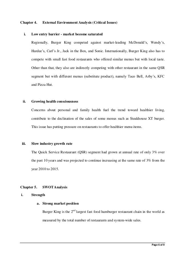 burger king case study answers